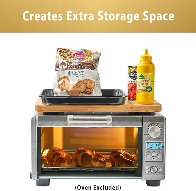 Cutting board Compatible with Breville BOV450XL Mini Smart Toaster Oven, Accessories for Countertop Oven, With Heat Resistant Non-Skid Silicone Feet, Creates Storage Space, Protects Cabinets Cupboard