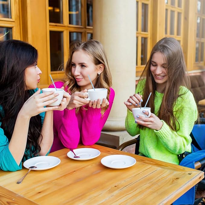 500 Pcs Light Blue Coffee Stir Sticks Set 5x0.12 inch Cocktail Straws Acrylic Stir Stick Holder Baby Blue Straws Disposable Drink Stirrers for Coffee Bar Tea Party Supplies Home