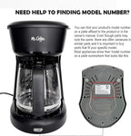 12-Cup Replacement Glass Coffee Carafe Compatible with Mr. Coffee LMX, TP, MMX, and MSX series coffeemakers