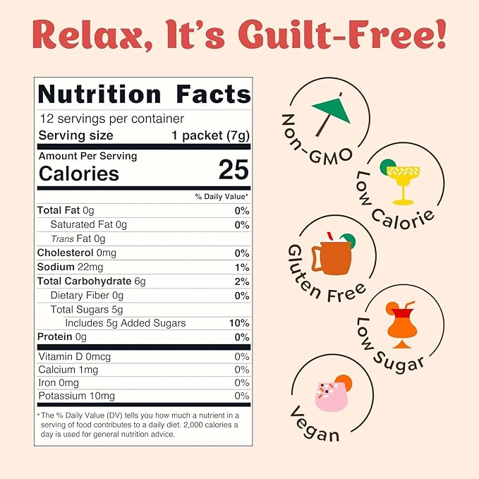 Craftmix Cranberry Vanilla Mix, Makes 12 Drinks, Cranberry Cocktail Mixer, Instant Skinny Cocktail and Mocktail Mix - With Real Fruit - Vegan Low Carb, Low Sugar, Non-GMO, Gluten Free, Easy to Mix
