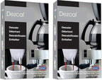 Urnex Dezcal Home Activated Descaler For Home Coffee & Espresso Equipt 2 boxes, each containing 4 (1 oz Packets)