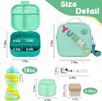 Kids Bento Lunch Box with 12oz Soup Thermo, Kids Leakproof Lunch Food Container with 4 Compartments, Insulated Lunch Bag & Water Cup for Girls Boys to School Travel