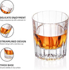 KAMMAK Crystal Whiskey Glasses Set of 2, Handcrafted 7.1oz Old Fashioned Glasses Stemless, Luxury Hand Blown Cocktail Glasses, Scotch Cup for Women, Men Gift for Bourbon Barware, Home Bar