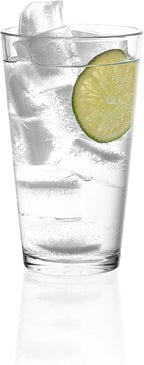 Red Co. Set of 6 Clear Glass 16 Fl Oz Drinking Glassware Beverage Tumblers