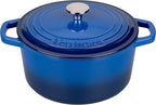 Enameled Cast Iron Dutch Oven Pot with Lid, for Bread Baking, Round Bread Oven- include Sourdough Bread Baking Supplies Set, 6QT, Blue