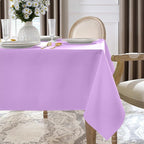 Softalker Rectangle Tablecloth, Waterproof & Stain Resistant Table Cloths Wrinkle Free Fabric Washable 210GSM Polyester Table Cover for Spring/Party/Outdoor - 60 x 120 inch, Lavender