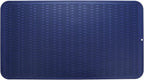 Silicone Dish Drying Mat for Multiple Usage,Easy clean,Eco-friendly,Heat-resistant Silicone Mat for Kitchen Counter or Sink,Refrigerator or Drawer Liner Navy Blue 4XL 32 inches x 18 inches