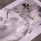 KAMMAK Crystal Whiskey Glasses Set of 2, 10 oz Handcrafted Old Fashioned Glass, Lead-Free Tumbler Glass with Delicate Rim, Seamless Modern Design & Thick Stable Base for Cocktails, Scotch, Bourbon