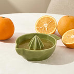 Ceramic Lemon Juicer Reamer Manual Citrus Lime Hand Squeezer Bowl with Handle and Pour Spout, Handheld, Easy to Use and Clean