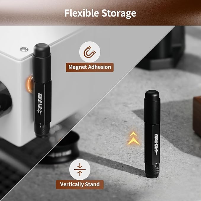 MHW-3BOMBER WDT Tool Espresso Distribution Tool Retractable Espresso Coffee Stirrer, Adjustable Range Coffee Distributor for Barista, Magnetic Store, 0.4mm 8 Needles with 8 Extra, Blue, T6192-OS