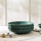 Stone Lain Rio 4-Piece Pasta Bowl Set Stoneware, Green