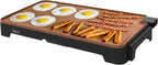 bella XL Electric Ceramic Titanium Griddle, Make 15 Eggs At Once, Healthy-Eco Non-stick Coating, Hassle-Free Clean Up, Large Submersible Cooking Surface, 12" x 22", Copper/Black