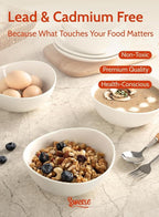 Sweese Porcelain Bowls Set of 4-18oz, 6 Inch, Versatile for Soup, Cereal, Fruit, Rice - Microwave, Dishwasher, Oven Safe, White