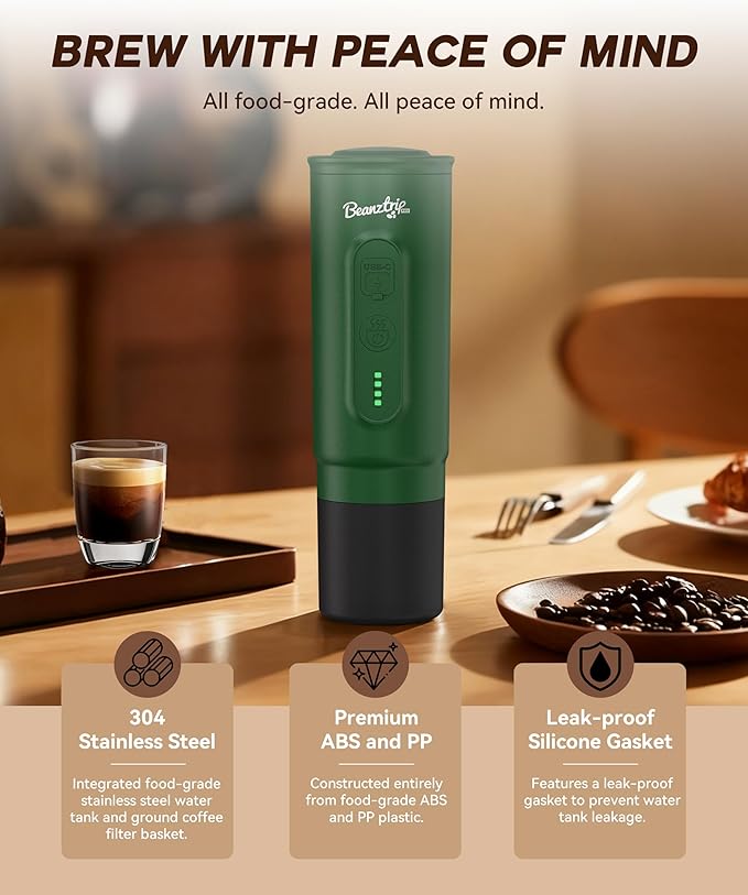 H02 PRO Portable Espresso Maker, Compatible with NS Capsule & Ground Coffee, Christmas Gift Coffee Maker, 20 Bar Self-heating Small Electric Travel Espresso Machine for Camping, Hiking