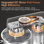 Mini Angel Stand Mixer,10-Speed 5QT Kitchen Electric Mixer,Tilt-Head Food Mixer with Dough Hook, Wire Whisk, Flat Beater, Stainless Steel Bowl (Silver)