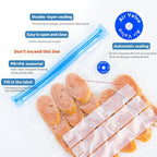 Sous Vide Bags, 30 PCS 8"X9" Reusable Vacuum Seal Bags for Food,Vacuum Zipper Sealer Bag with Sealing Clips,Sous Vide Cooking,Freezer Safe,Microwave Heating and Food Storage