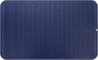 Silicone Dish Drying Mat for Multiple Usage,Easy clean,Eco-friendly,Heat-resistant Silicone Mat for Kitchen Counter or Sink,Refrigerator or Drawer Liner Navy Blue 3XL 28 inches x 18 inches