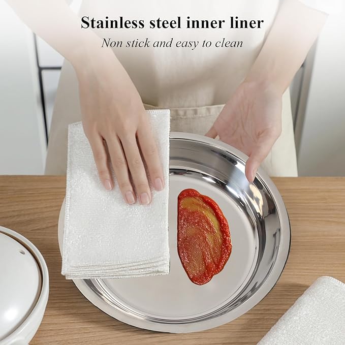 Chafing Dishes for Buffet 2 Pack, 5QT Food Warmers with Maifanite-Coated Pans, Stainless Steel Chafer Set for Parties, Wedding, Birthday, Catering, Church Events