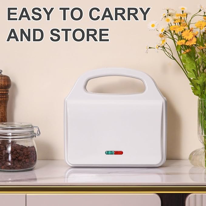 Corn Dog Waffle Maker, Hot Dog Waffle Machine with Non-stick Coating Plate, Hot Dog Maker Toaster Make 6 Corn Dogs, Corn Dog Waffle Machine Make Corn Dog in Minutes, Easy to Clean, White