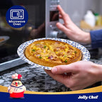 JOLLY CHEF 10 inch Disposable Paper Plates 140 Count, Soak Proof, Cut Proof, Heavy Duty Paper Plates for Everyday Use