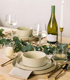 TheTerra Ceramic Dinnerware Sets for 6, 18 Pieces Porcelain Lightweight Speckled Plates and Bowls Sets, Scratch Resistant Dish Set, Oven & Microwave & Dishwasher Safe, Cappuccino