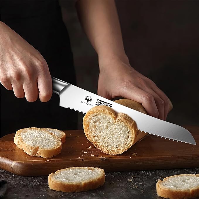 5-Piece Japanese Style Kitchen Knife Set,Professional Ultra Sharp High-Carbon Stainless Steel Chefs Knives with Ergonomic Wood Handle,Elegant Box Packaging