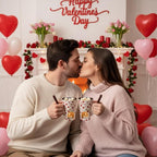 Honeydak Christmas Chocolate Fondue Mug with Fork and 3 Candle Sweet Ceramic Personal Chocolate Melting Cup Ideal Xmas Gifts Birthday Date Night Birthday Wedding Gifts (White,Heart)