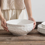 Large Pasta Bowls Set of 2, 10 Inch Pasta Serving Bowl Dinner Bowls, Kitchen Bowl Set, Microwave and Dishwasher Safe, Scratch Resistant, Set of 2