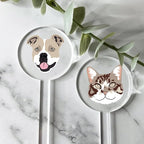 Personalized Dog Drink Stirrers, Custom Wedding Pet Illustration Acrylic Sticks for Wedding Cocktails, Unique Party Favors & Reception Decor Style 4