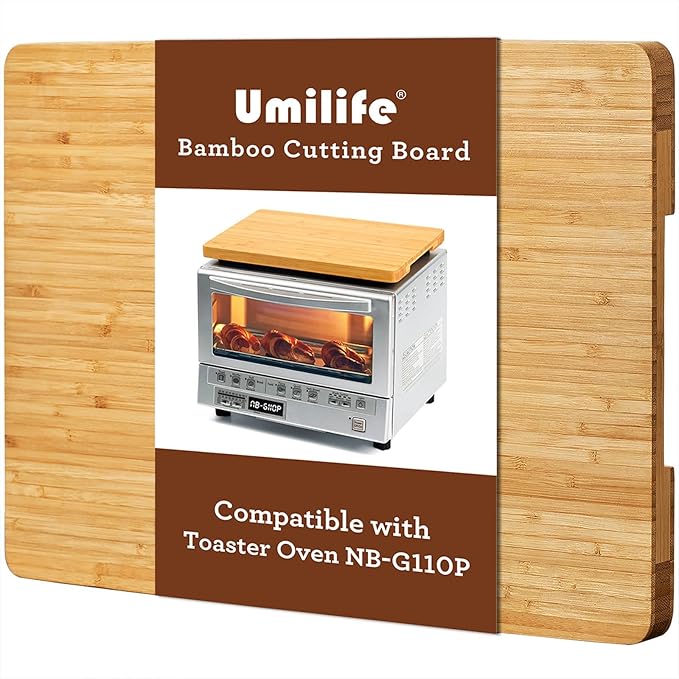 Cutting board Compatible with Panasonic NB-G110P FlashXpress Toaster Oven (Oven Excluded), Countertop Oven Accessories, With Heat Resistant Non-Skid Silicone Feet, Protects Cabinet, More Storage Space