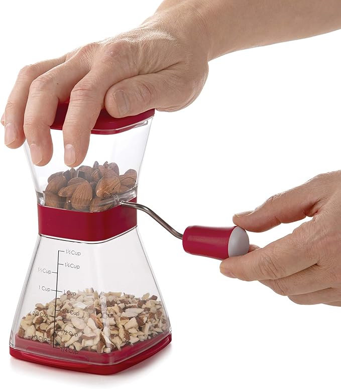 PrepWorks Nut Chopper – Manual Handheld Nut Grinder for Chopping Nuts, Seeds, and Herbs, Easy to Use, BPA-Free