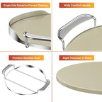 Skyflame Gourmet BBQ System Pizza Stone, 13-inch Baking Stone with Stainless Steel Carry Rack, Compatible With Weber 8836, Kettle Charcoal/Smoke/Gas/Ceramic Grills, Pizza Oven