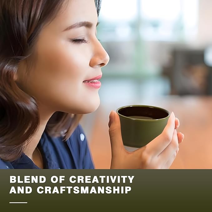 Ceramic Espresso Cups Set, Espresso Coffee Mugs, Special Glazed Demitasse Cups Expresso Coffee Cup for Espresso Machine (Jade Green)