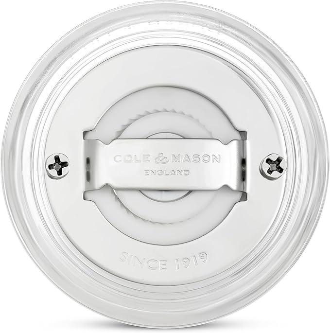 Cole & Mason London Refillable Spice Mill - Kitchen & Home Accessory - Table Salt Grinder - Salt Mill with Ceramic Mechanism - 5", Acrylic