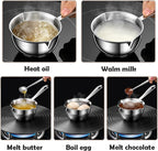 6.76 Oz Mini Butter Warmer Stainless Steel Small Melting Pot For Stove Top 0.2 Quart