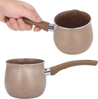 Mini Saucepan, 0.8qt/750ml Nonstick Butter Warmer Multi Milk Pot Stockpot Practical Small Melting Pot with Handle Pour Spouts