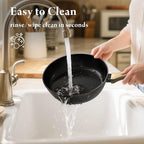 23 Pcs Pots and Pans Set, Non Stick Ceramic Cookware Set with 3 Frying Pans, Healthy Non-Toxic, Large Capacity,Induction Compatible, PFAS/PTFE/PFOA Free, Black