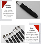 7Pcs Melon Baller Scoop Set, Stainless Steel Ball Spoon, Smooth Round Melon Balls Melon Scoop, Watermelon Cantaloupe Scooper for Watermelon, Ice Cream, Fruits, Sorbet(#1)