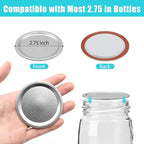 Canning Lids Regular Mouth, 30 Count 70MM Mason Jar Split-Type Metal Canning Lids for Ball, Kerr, Canning Jar lids Bulk, Food Grade Material Reusable Leak Proof Lids with Silicone Seals Rings
