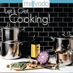 Stainless Steel Stock Pot, 4 Quart, With Clear Glass Lid, Steam Hole, Permanent Markings, Gas, Electric & Induction Compatible