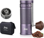 Manual Coffee Grinder with Foldable Handle, Conical Burr Coffee Grinder with 20g Capacity, Adjustable External Grind Setting for Travel,Camping,Home