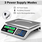 Goplus 66 LB Deli Scale Price Computing Commercial Food Produce Electronic Counting Weight (Silver)