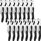 Honoson Wine Keys Opener Travel Corkscrew Wine Bottle Opener Waiter Beer Bartender for Home Office Kitchen Restaurant Bar Applications(Black,24 Pieces)