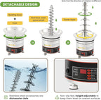 Chocolate Fountains Commercial 7 Tiers 18Lbs Large Chocolate Waterfall Machine Stainless Steel Chocolate Melting Fondue Set Easy Assembly for Nacho Cheese BBQ Sauce Liqueurs Digital-control