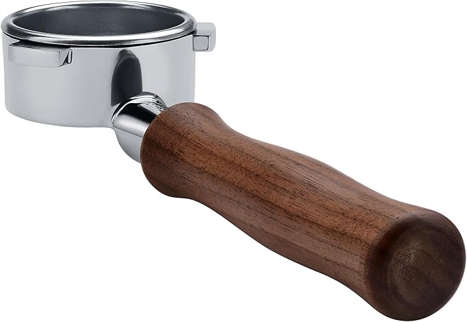 Normcore 54mm Bottomless Portafilter, Naked Portafilter Fits Breville Sage Barista Express Machines, 18g Filter Basket Included, Genuine American Walnut Handle