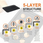 CHEFMADE Baking Sheet Pan, Nonstick 13-Inch Rimmed Cookie Sheet Pan Bakeware, 9.3" x 13.4" x 0.7"