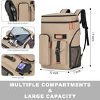 Insulated Cooler Backpack,33/45 Cans Multifunctional Double Deck Leakproof Cooler Bag with Sternum Strap,Large Capacity Lightweight Travel Camping Beach Backpack