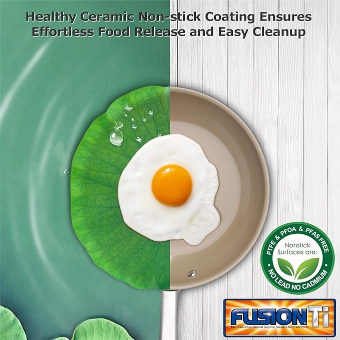 Duxtop Ceramic Non-stick Frying Pan, Stainless Steel & Portable Induction Cooktop, Countertop Burner Induction Hot Plate & Professional Stainless Steel Sauce Pan with Lid, Kitchen Cookware