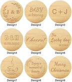 Generic 100-500 PCS Personalized Wooden Drink Stirrers, Custom Disposable Coffee Stir Sticks with Round Ends, Favor Decor for Wedding/Party/Business/Gift, Coffee Stirrer or Cupcake Picks