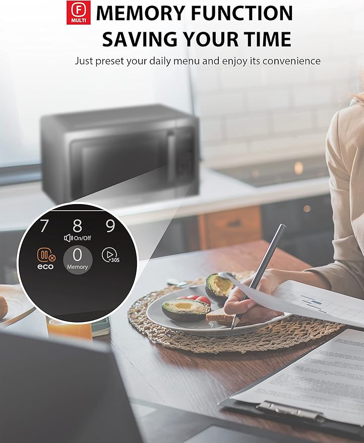 TOSHIBA ML-EM45P(BS) Countertop Microwave Oven with Smart Sensor and Position Memory Turntable, Function, 1.6 Cu.ft 13.6" Removable Black Stainless Steel, 1200W